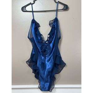 NWOT Kama Sutra Lace Silky Soft Lingerie Teddy One Piece Bodysuit Women's M